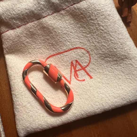 Marla Aaron Jewelry - Marla Aaron 14K Yellow Gold Tacky Enamel Medium Lock SOLD!! NO LONGER AVAILABLE